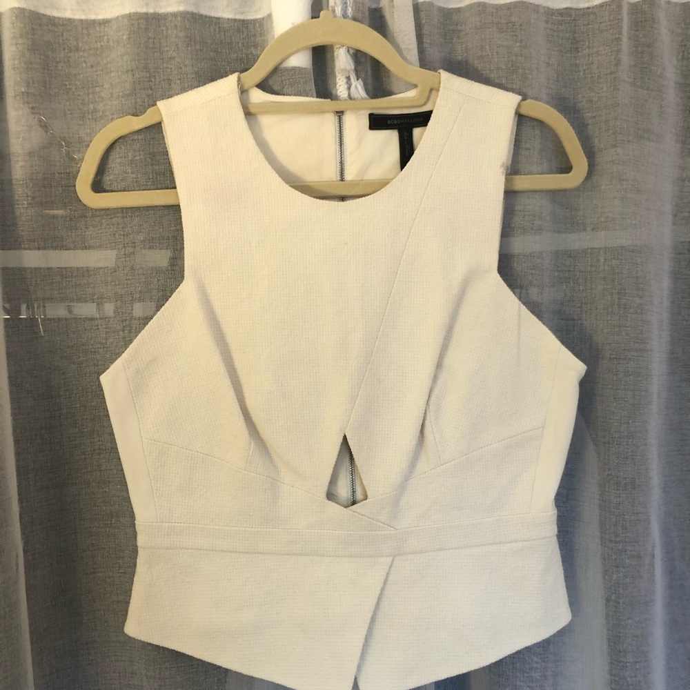 Cream cropped blouse